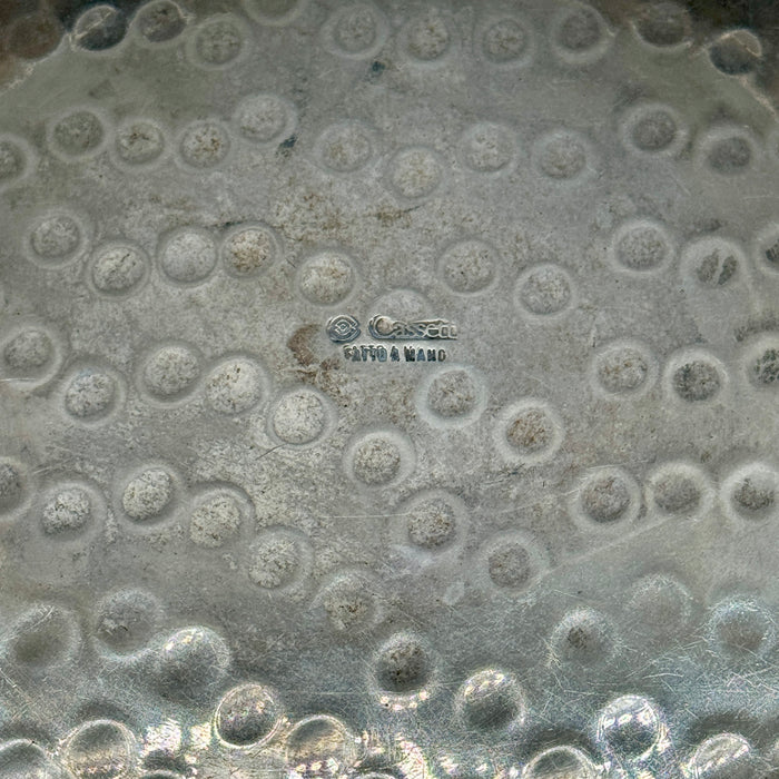 Ciotola Cassetti Firenze placcata argento martellata a mano 1990 ca