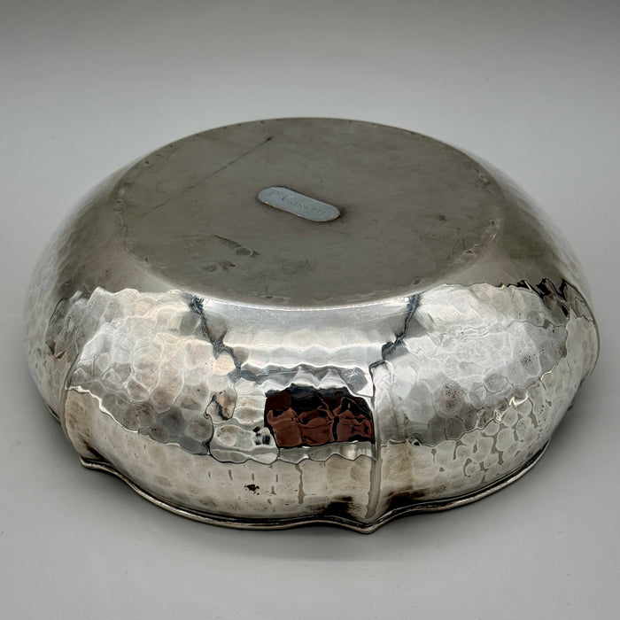 Ciotola Cassetti Firenze placcata argento martellata a mano 1990 ca