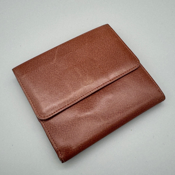 Louis Vuitton portafoglio in pelle marrone da uomo con scatola 1990 ca