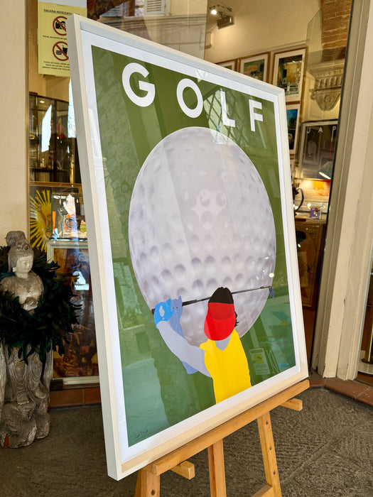 Manifesto “Golf" ill. Razzia offset in cornice 2000 ca