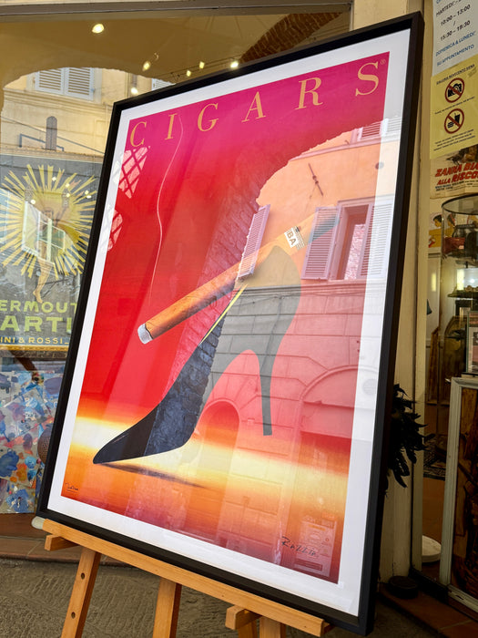 Manifesto “Cigars" ill. Razzia offset in cornice 2000 ca