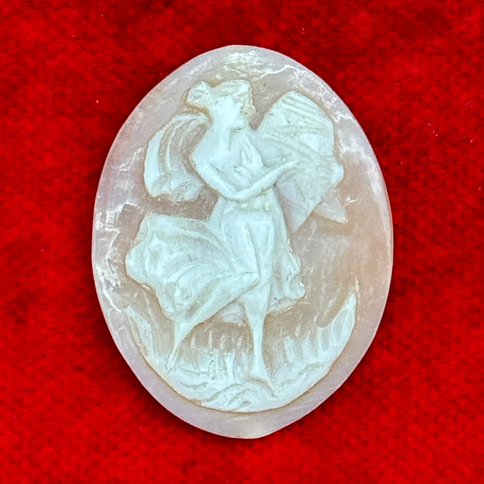 Cammeo figura femminile danzante senza montatura Italia 1920 ca