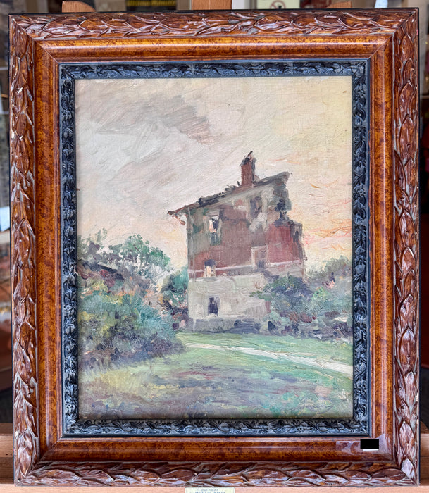 Federigo Severini – “Casa diroccata” – olio su tavola – 1955