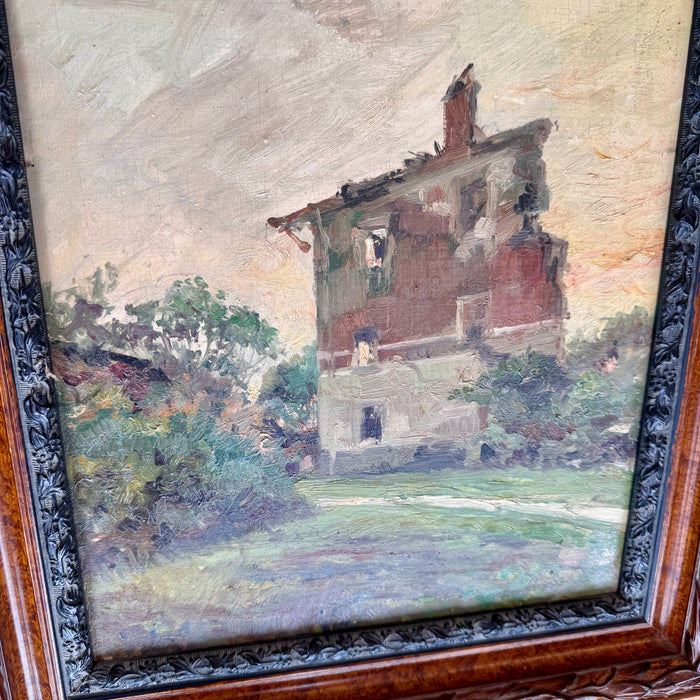 Federigo Severini – “Casa diroccata” – olio su tavola – 1955