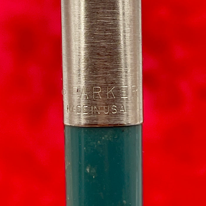 Parker penna sfera cromata satinata verde USA 1990 ca