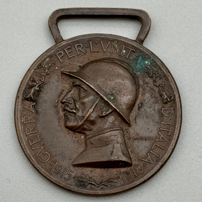 Medaglia Unità d'Italia bronzo nemico commemorativa WW1 1918
