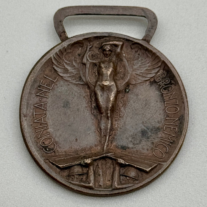 Medaglia Unità d'Italia bronzo nemico commemorativa WW1 1918