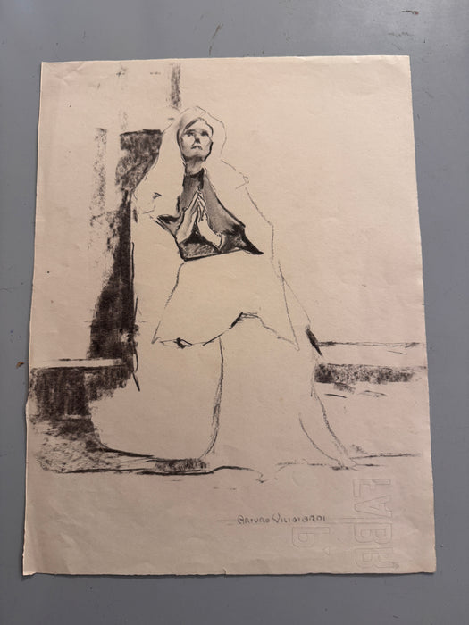 Arturo Viligiardi - "Senza titolo" - lotto 10 bozzetti matita su carta - 1920 ca
