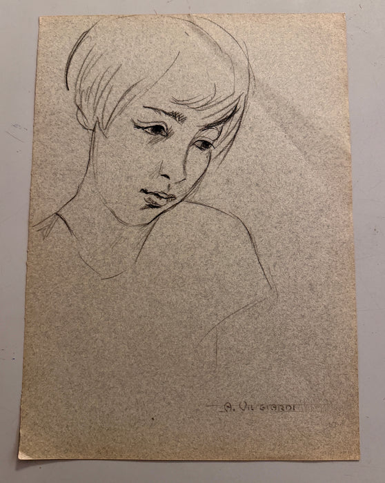 Arturo Viligiardi - "Senza titolo" - lotto 10 bozzetti matita su carta - 1920 ca