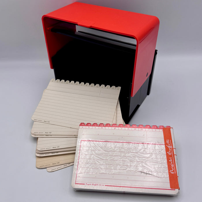 Schedario "Prodotti Flex" da scrivania rubrica promemoria mod. 1926 V patented 1970 ca