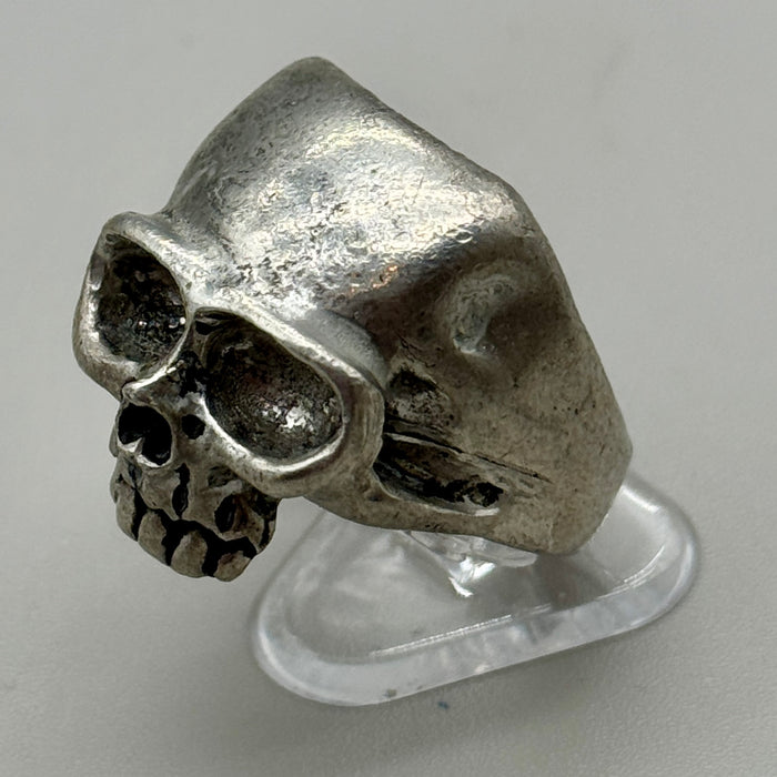 Anello argentato teschio Italia 1980 ca