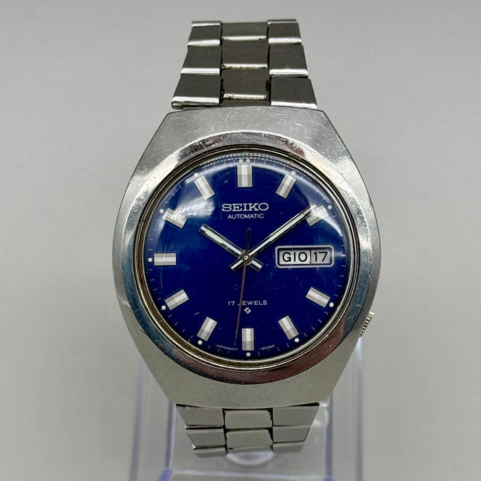Seiko automatic blu orologio acciao ref. 6109-8029-P Japan 1980 ca