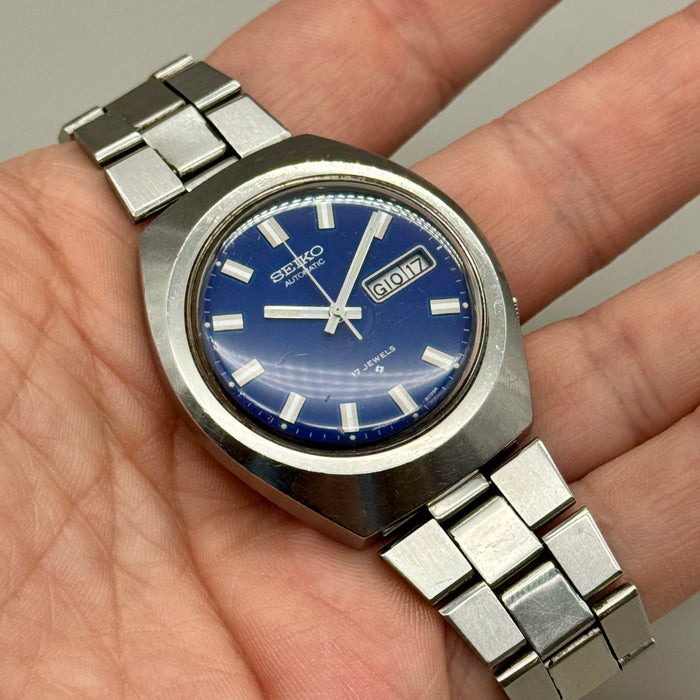Seiko automatic blu orologio acciao ref. 6109-8029-P Japan 1980 ca