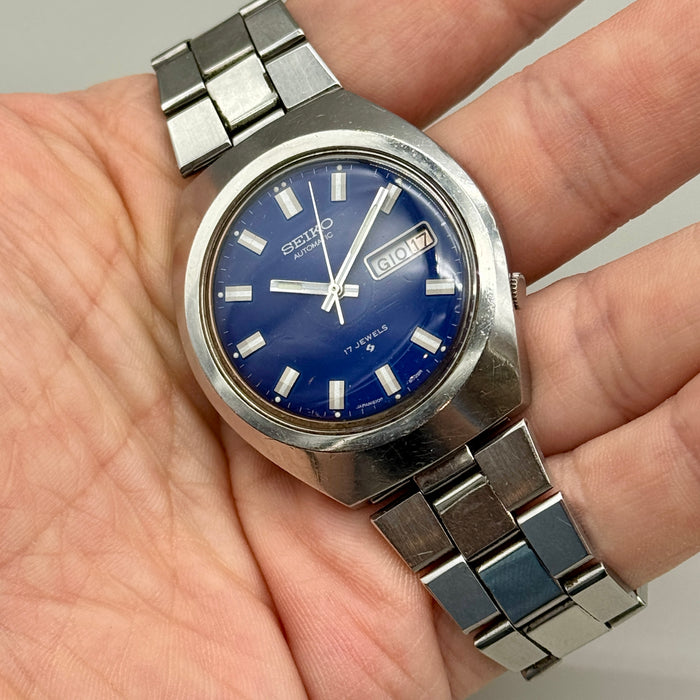 Seiko automatic blu orologio acciao ref. 6109-8029-P Japan 1980 ca