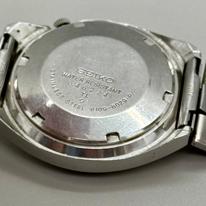 Seiko automatic blu orologio acciao ref. 6109-8029-P Japan 1980 ca