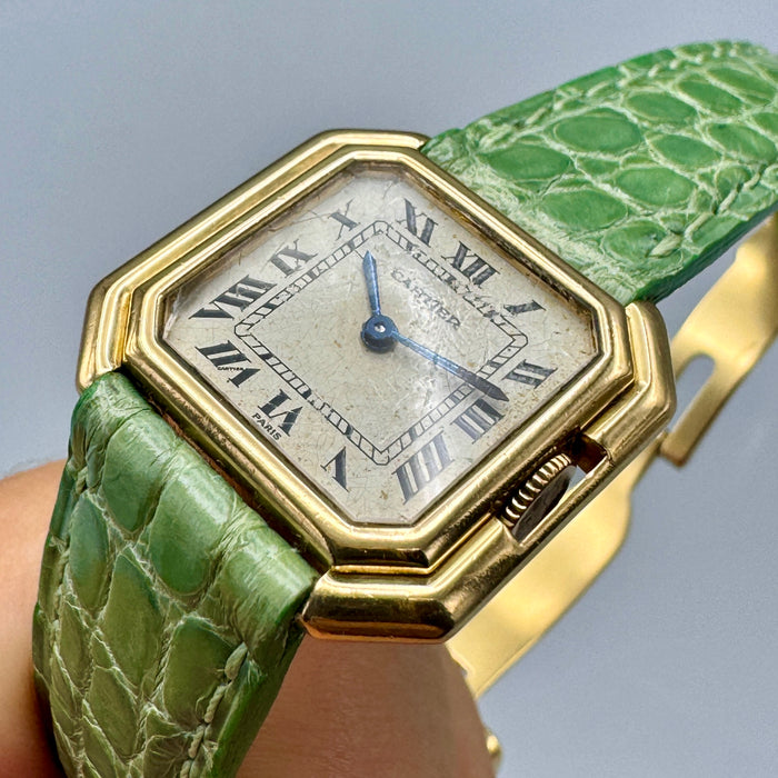 Cartier Ceinture orologio oro 18kt carica manuale 24 mm Swiss 1980 ca
