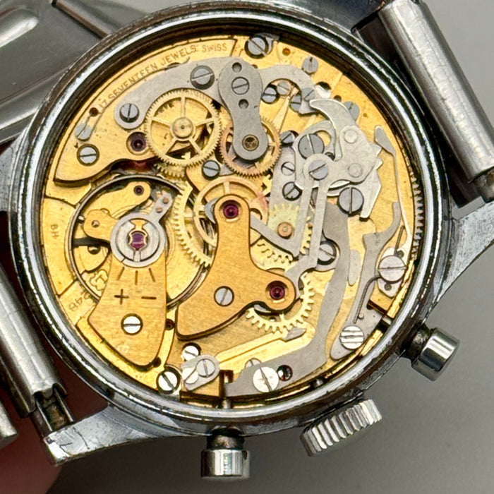 Titus 8260 orologio chrono cromo acciaio meccanico Landeron 248 Swiss 1960 ca