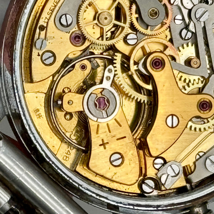 Titus 8260 orologio chrono cromo acciaio meccanico Landeron 248 Swiss 1960 ca