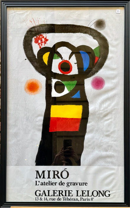 Joan Mirò – “L’atelier de gravure” – offset poster – 1982