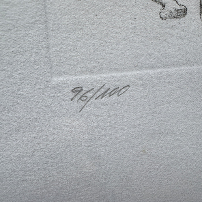 Renzo Galardini - "Omaggio a Fortunato Bellonzi" - incisione su carta 96/100 - 1986