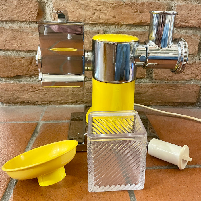 Tritacarne grattugia Quick Mill giallo vintage Omre Monza 1970 ca