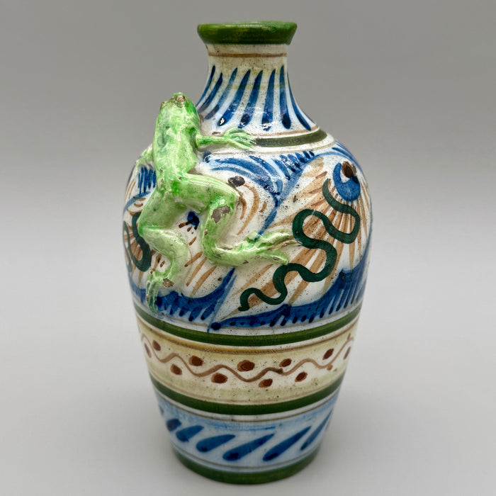 Vaso ceramica smaltata Certosa di Firenze Salvini 1910 ca