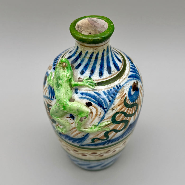 Vaso ceramica smaltata Certosa di Firenze Salvini 1910 ca