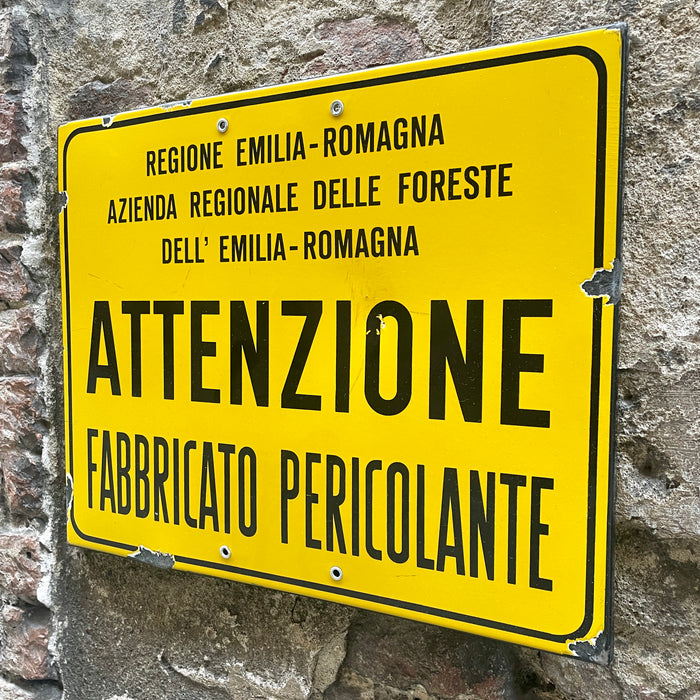 Cartello Smaltato Vero Tedesco "Achtung!!!" - Insegna In Metallo 15x20cm Per Esterno, Resistente Alle Intemperie