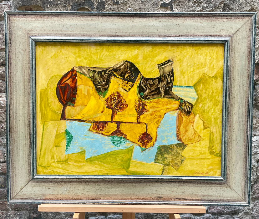 Marco Salerni – “Forma di paesaggio” – olio su cartone – 1974