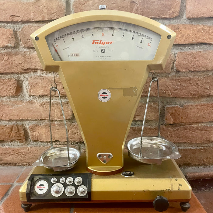 Bilancia Fulgor di precisione orafo da banco funzionante 1970 ca