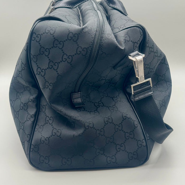 Gucci borsa borsone tracolla da viaggio tela monogram GG nera 2010 ca