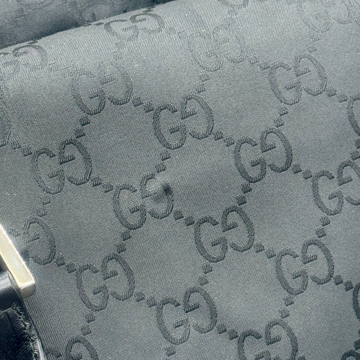 Gucci borsa borsone tracolla da viaggio tela monogram GG nera 2010 ca