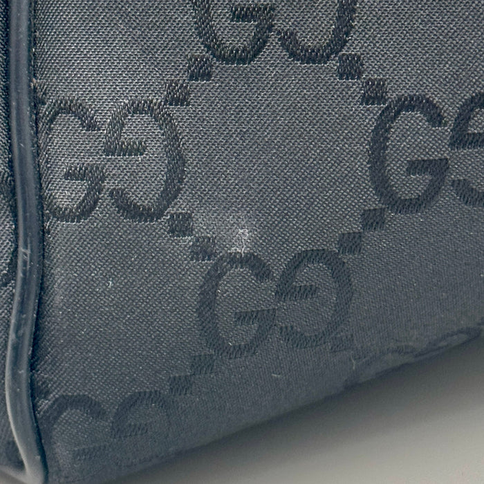 Gucci borsa borsone tracolla da viaggio tela monogram GG nera 2010 ca