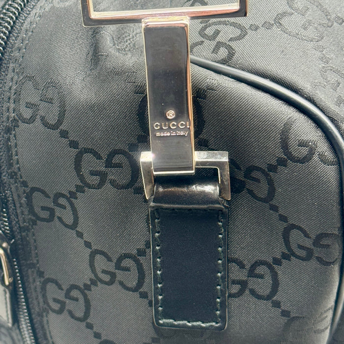 Gucci borsa borsone tracolla da viaggio tela monogram GG nera 2010 ca