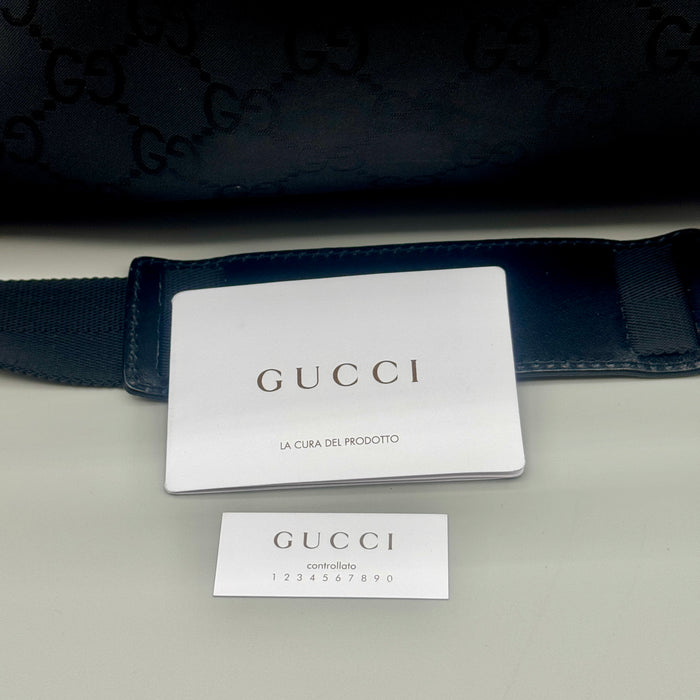 Gucci borsa borsone tracolla da viaggio tela monogram GG nera 2010 ca