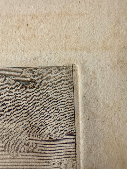 Jean Barbault - "Veduta del Palazzo Sacchetti in Roma" - incisione acquaforte su carta - 1762