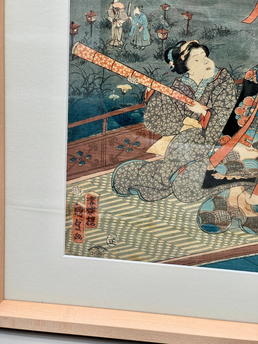 Utagawa Kunisada II – “La storia di Genji - Akashi N.13” – ukiyo-e – 1857