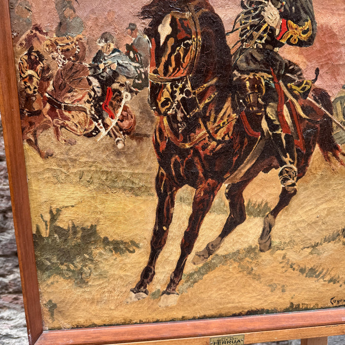 Jules-Ami Courvoisier – “Cavalleria Francese WWI” – olio su tela – 1916