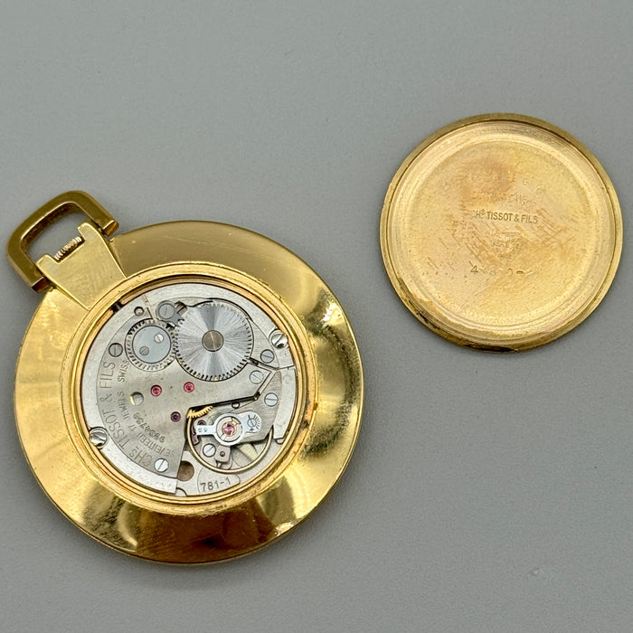 Tissot Stylist orologio da tasca placcato oro 42 mm Swiss 1970 ca