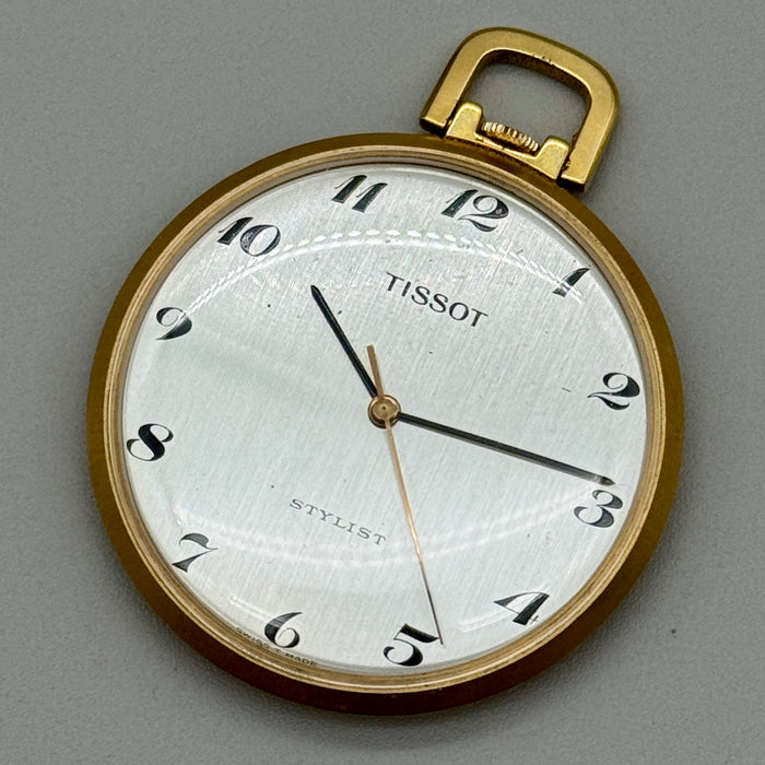 Tissot Stylist orologio da tasca placcato oro 42 mm Swiss 1970 ca