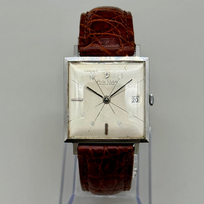 Philip Watch quadrato orologio da polso automatico cal.83 Swiss 1970 ca