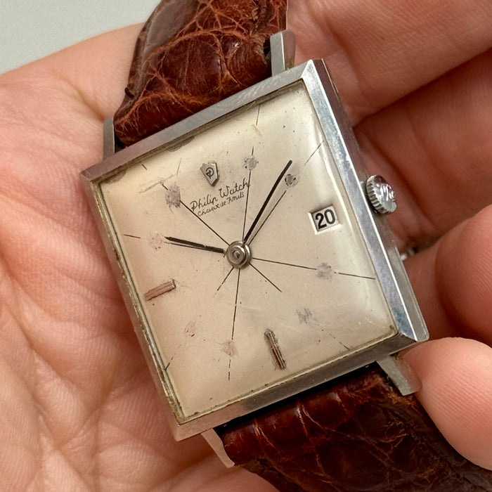 Philip Watch quadrato orologio da polso automatico cal.83 Swiss 1970 ca