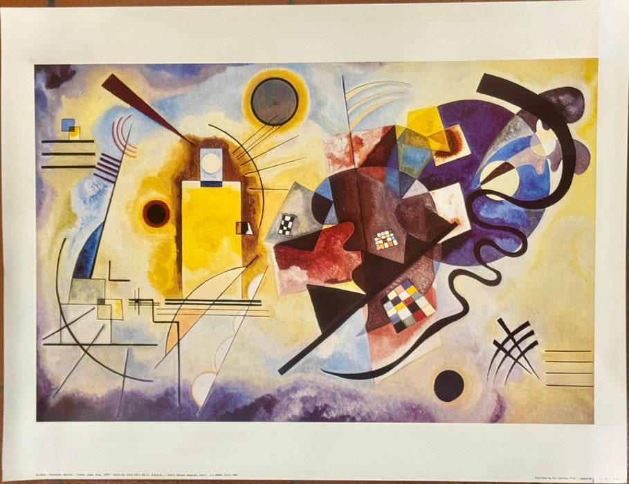 Wassily Kandinsky – “Jaune, ruoge, bleu" – stampa offset – 1992