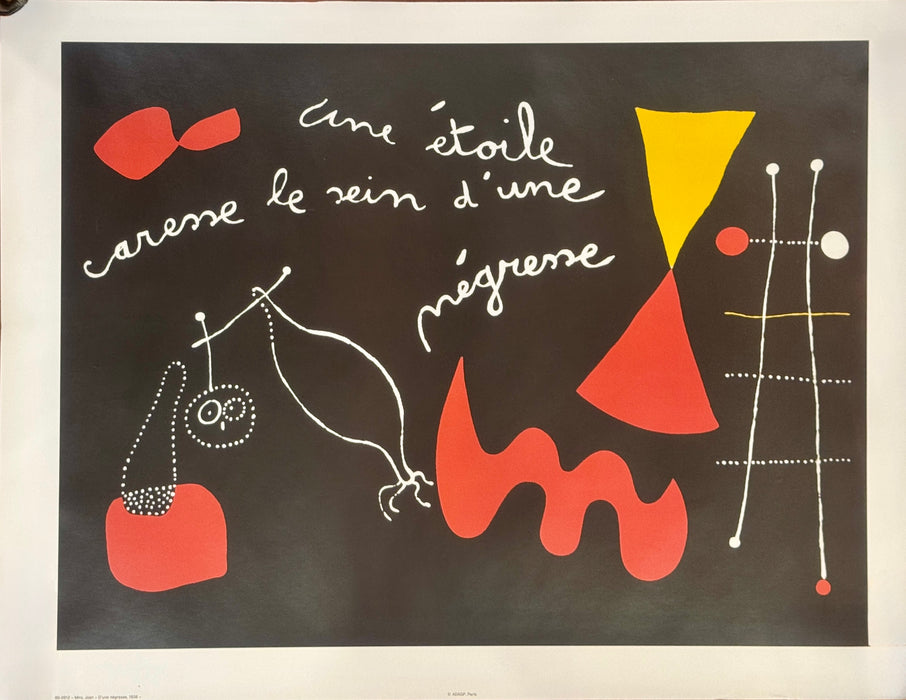 Joan Mirò – "D'une nègresse 1938" - stampa offset - 1990 ca