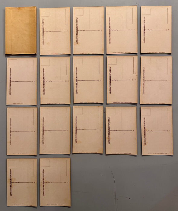 Ezio Anichini "La Divina Commedia" serie completa 52 cartoline Giusti Firenze 1920 ca