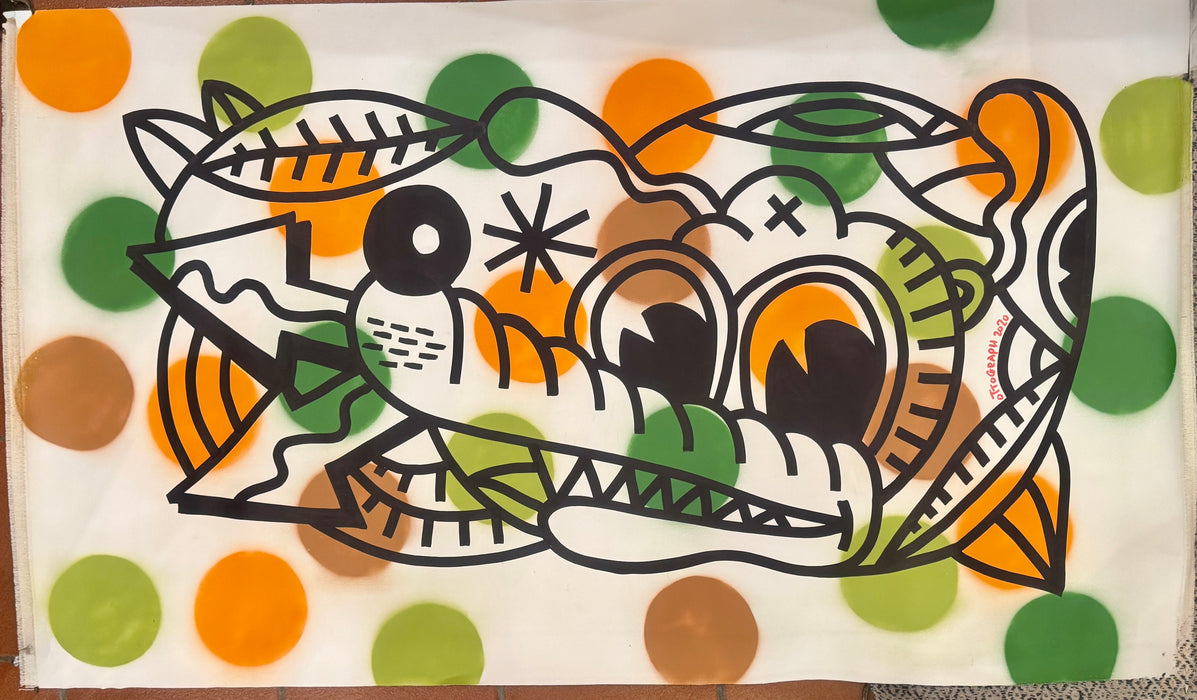 Ottograph – "99 bottles of beer on the wall" – bomboletta su tela - 2020