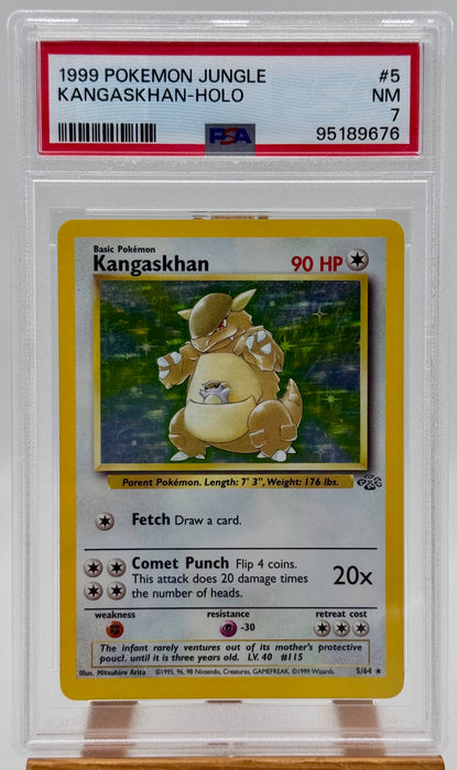 PSA 7 Kangaskhan Holo 5/64 Jungle Pokemon Card ENG carta gradata 1999