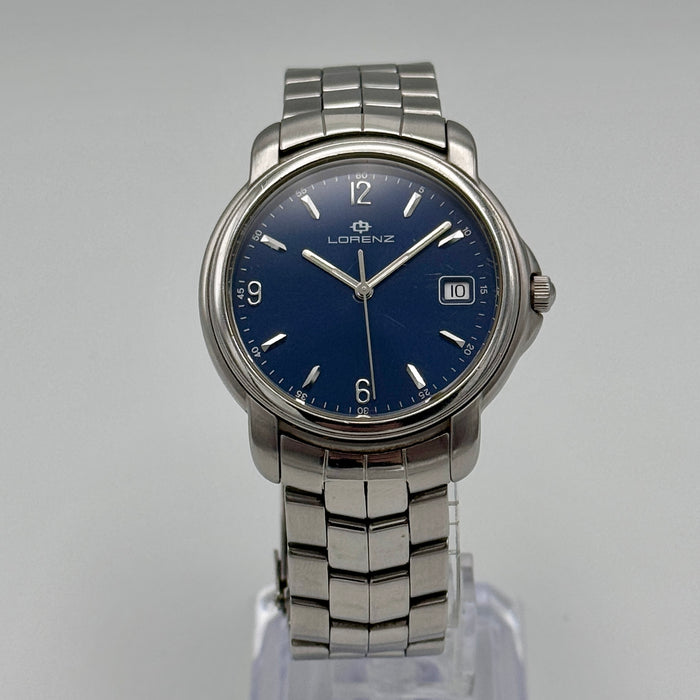 Lorenz ref. 18448 orologio quarzo acciaio 36 mm Swiss 2000 ca