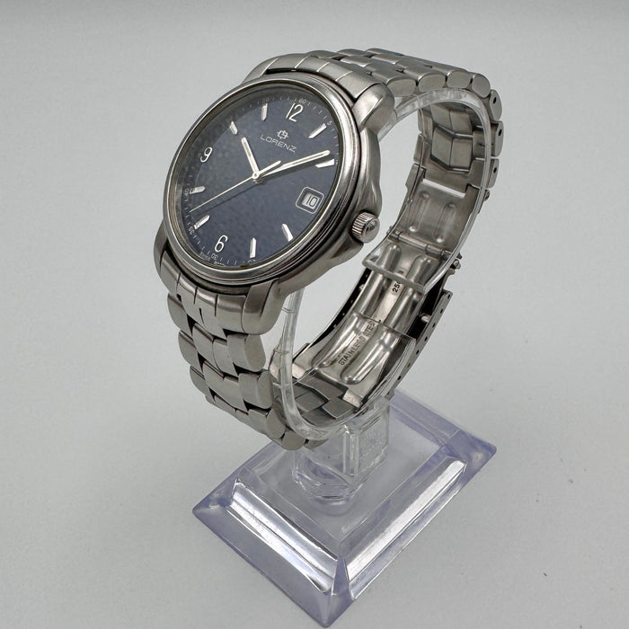 Lorenz ref. 18448 orologio quarzo acciaio 36 mm Swiss 2000 ca
