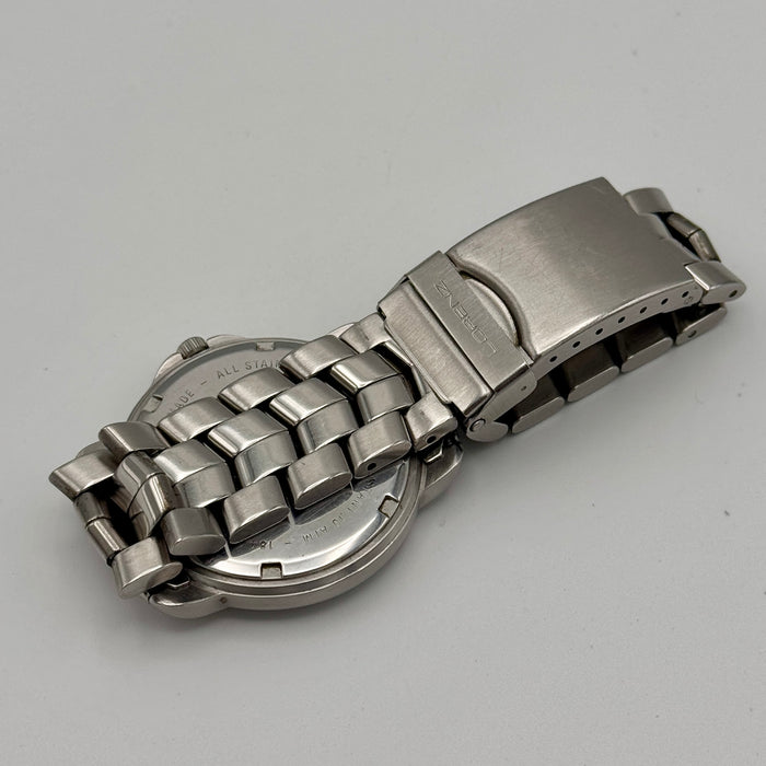 Lorenz ref. 18448 orologio quarzo acciaio 36 mm Swiss 2000 ca